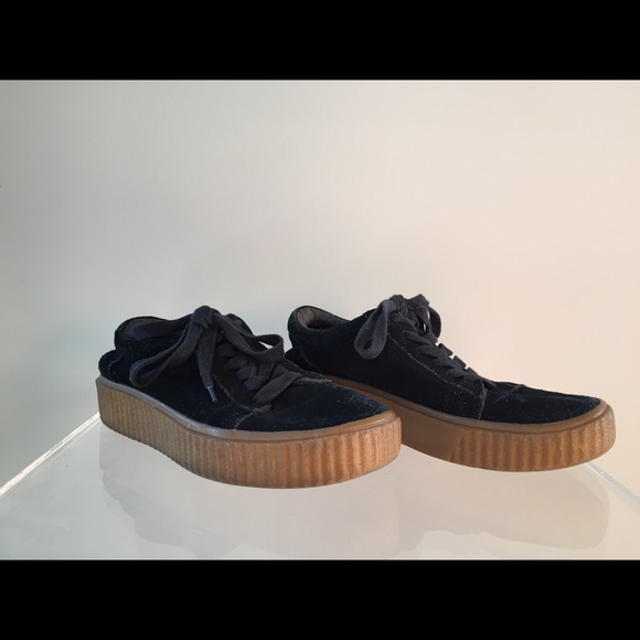 Holllly Creeper Platform Sneaker Black Suede - Picture 6 of 15